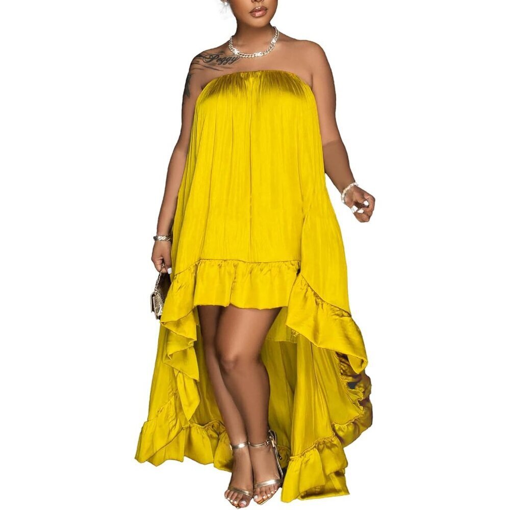 Womens Maxi Dress Floral Plus Size Boho Summer Casual Sun Beach Dress